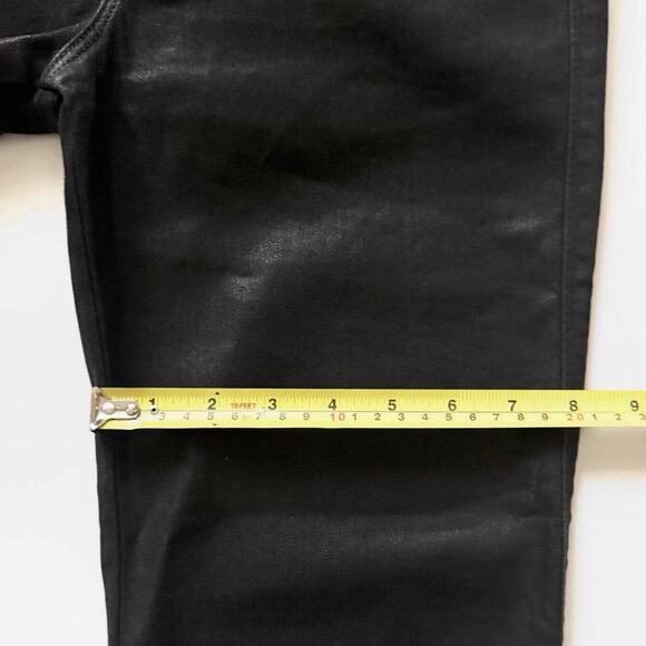 FRAME Le Sylvie Slender Straight High Rise Coated Jeans Black - Picture 8 of 11